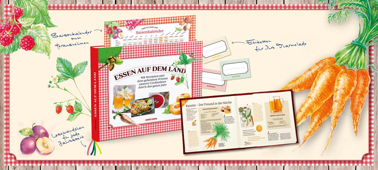 Essen auf dem Land Unser Kochbuch"Essen auf dem Land" bietet viele leckere Gerichte aus dem Alpenland.