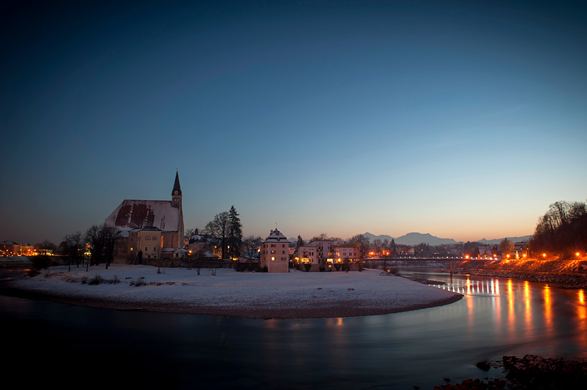 Oberndorf in der Abenddämmerung