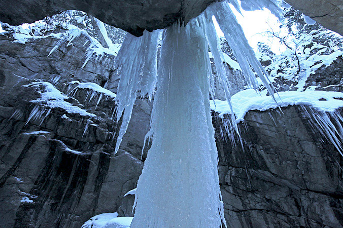 Eiszapfen in der Breitachklamm