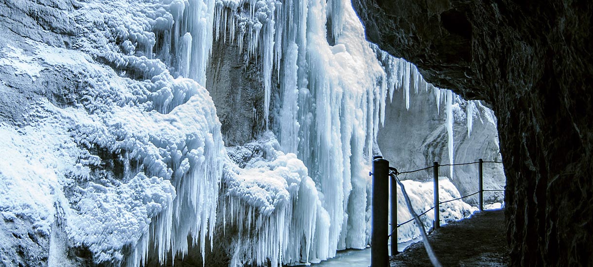 Eiszapfen in der Partnach-Klamm