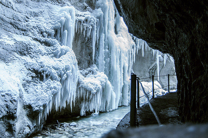 Eiszapfen in der Partnach-Klamm