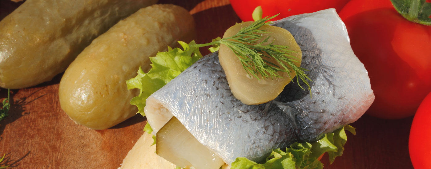 Katerfrühstück: Rollmops mit Essiggurken