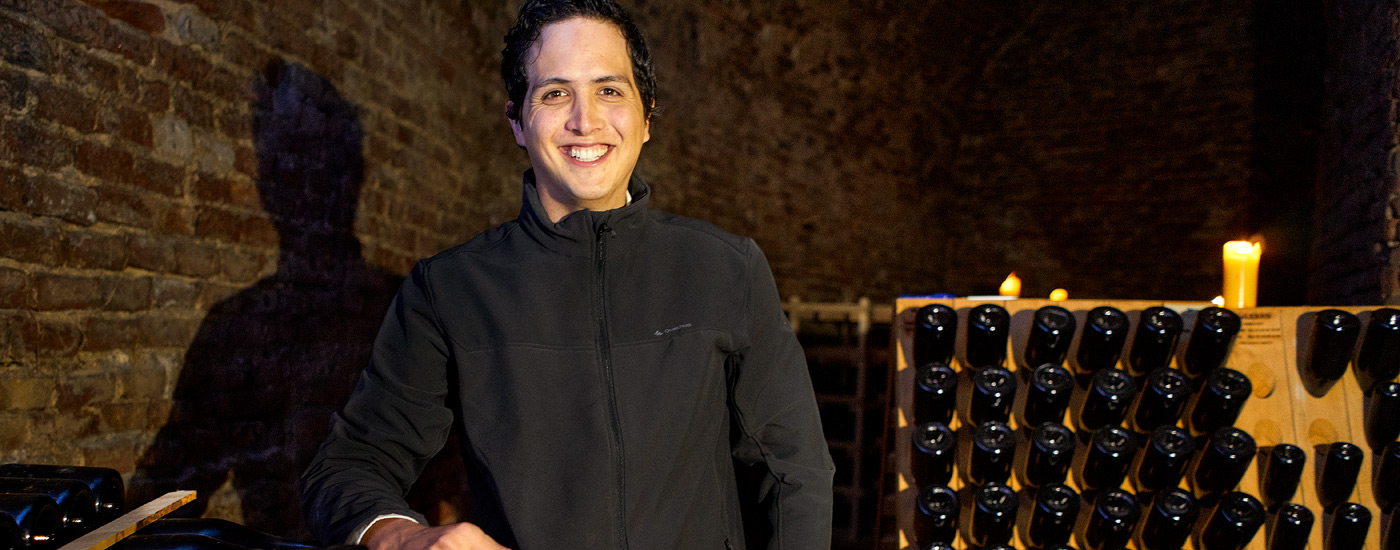 Donatus Duran Perez, Erfinder des Champagner-Bieres „Cerevisium“ In diesem Keller unter Freising lassen Donatus Duran Perez und seine Kollegen ihr „Cerevisium“ reifen